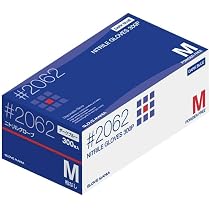 #2062 ニトリルグローブ M 300枚入り６箱　ビニール手袋 Amazon.co.jp: 川西工業 # 2062 ニトリル手袋 使い捨て 300枚入り